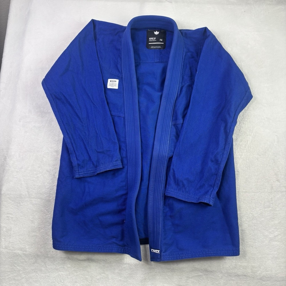 KINGZ Kimonos Kore GI Blue Long Sleeve Size F4 Jiu Jitsu BJJ MMA